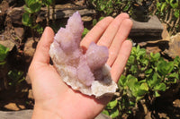 Natural Amethyst Spirit Quartz Clusters x 3 From Boekenhouthoek, South Africa