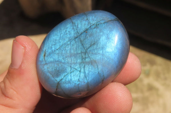 Polished Labradorite Palm Stones x 20 From Tulear, Madagascar