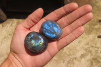 Polished Labradorite Palm Stones x 20 From Tulear, Madagascar