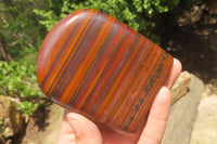 Polished Tiger Iron Jasper Standing Free Forms x 3 From South Africa