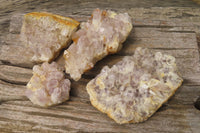 Natural Sugar Amethyst Quartz Clusters x 4 from Solwezi, Zambia