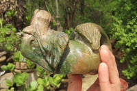 Hand Made Mixed Stone Mermaid Carvings x 2 From Zimbabwe