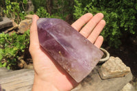 Polished Amethyst Window Quartz Points x 2 From Akansobe, Madagascar