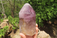 Polished Amethyst Window Quartz Points x 2 From Akansobe, Madagascar