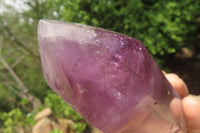 Polished Amethyst Window Quartz Points x 2 From Akansobe, Madagascar