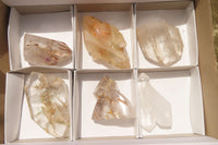 Polished Inclusion Quartz Crystals x 6 From Madagascar