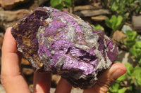 Natural Metallic Purpurite Cobbed Specimens x 2 From Erongo, Namibia