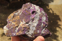 Natural Metallic Purpurite Cobbed Specimens x 2 From Erongo, Namibia