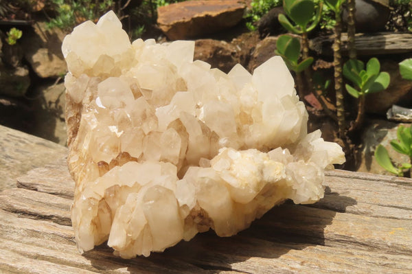 Natural White Quartz Cluster x 1 From Madagascar