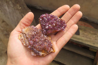 Natural Amethystos Amethyst Specimens x 12 From Kwaggafontein, South Africa