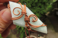 Hand Made Mixed Copper Wire Wrapped Pendants x 6 From South Africa