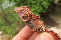 Hand Made Mixed Copper Wire Wrapped Pendants x 6 From South Africa