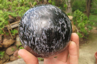 Polished Gabbro / Merlinite Sphere x 1 From Madagascar