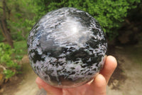 Polished Gabbro / Merlinite Sphere x 1 From Madagascar