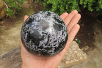 Polished Gabbro / Merlinite Sphere x 1 From Madagascar