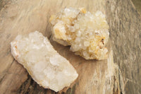 Natural Limonite Quartz Clusters x 12 From Zambia