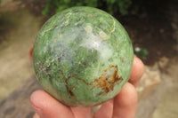 Polished Chrysoprase Spheres x 4 From Madagascar