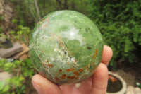 Polished Chrysoprase Spheres x 4 From Madagascar