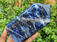 Polished Sodalite Point-Prisms x 2 From Kunene River, Namibia