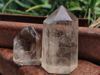 Polished Smokey Quartz Crystal Point-Prisms x 6 From Madagascar