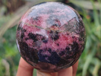 Polished Rhodonite Sphere-Ball x 4 From Ambindavato, Madagascar