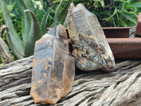 Natural Smokey Quartz Crystals x 2 from Zomba, Malawi