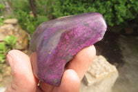 Polished On One Side Metallic Purpurite Specimens x 12 From Erongo, Namibia