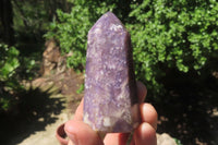 Polished Lepidolite Points x 6 From Ambatondrazaka, Madagascar