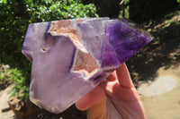 Polished Smokey Amethyst Window Quartz Crystal x 1 From Akansobe, Madagascar