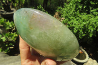 Polished Green Fluorite Standing Free Forms x 2 From Madagascar