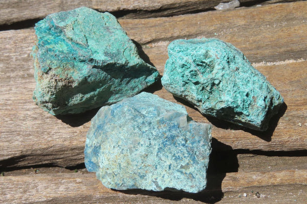 Natural Blue Shattuckite Specimens x 