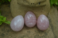 Polished Rose Quartz Eggs - Sold Per Item - From Namibia