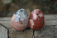 Polished Brecciated Red Jasper Eggs - Sold Per Item - From Northern Cape South Africa