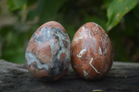 Polished Brecciated Red Jasper Eggs - Sold Per Item - From Northern Cape South Africa