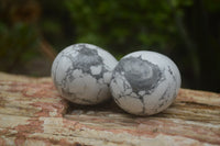 Polished Small Lightning Strike Magnesite - Howlite Gemstone Eggs - Sold Per Item - From Zimbabwe