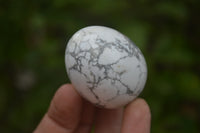 Polished Small Lightning Strike Magnesite - Howlite Gemstone Eggs - Sold Per Item - From Zimbabwe