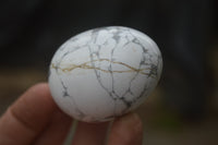 Polished Small Lightning Strike Magnesite - Howlite Gemstone Eggs - Sold Per Item - From Zimbabwe