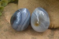 Polished Large Banded Agate Eggs - Sold Per Item - From Madagascar