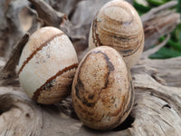 Polished Small Namibian Desert Picture Stone Jasper Eggs - Sold Per Item - From Ais-Ais Namibia