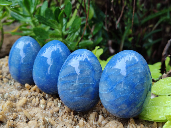 Polished Large Blue Marble Eggs - Sold Per Item - From China