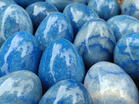 Polished Large Blue Marble Eggs - Sold Per Item - From China