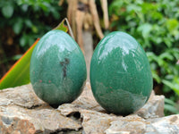 Polished Green Quartz Gemstone Eggs - Sold Per Item - From Zimbabwe