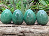 Polished Green Quartz Gemstone Eggs - Sold Per Item - From Zimbabwe