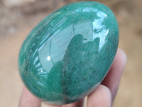 Polished Green Quartz Gemstone Eggs - Sold Per Item - From Zimbabwe