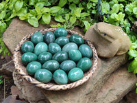 Polished Green Quartz Gemstone Eggs - Sold Per Item - From Zimbabwe