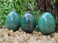 Polished Green Quartz Gemstone Eggs - Sold Per Item - From Zimbabwe