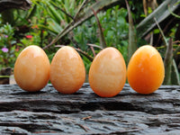 Polished Honey Aragonite Gemstone Eggs - Sold Per Item - From Namibia