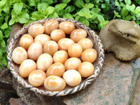 Polished Honey Aragonite Gemstone Eggs - Sold Per Item - From Namibia