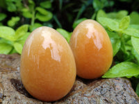 Polished Honey Aragonite Gemstone Eggs - Sold Per Item - From Namibia