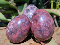 Polished Small Rhodonite Gemstone Eggs - Sold Per Item - From Zimbabwe